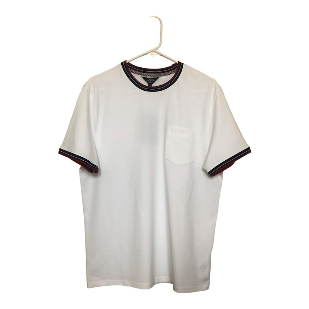 Ben Sherman Men's Short Sleeve Crew Neck Front Pocket T-Shirt White
